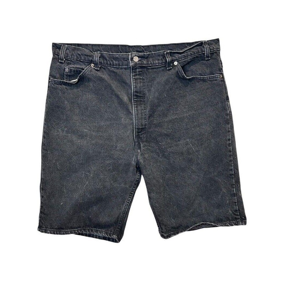 Levi's Vintage Orange Tab‎ Denim Shorts 11in Black Wash Distressed 90's Size 42